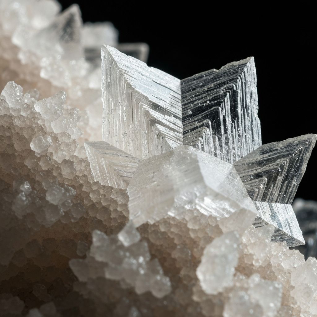 Macro structure of mineral crystal